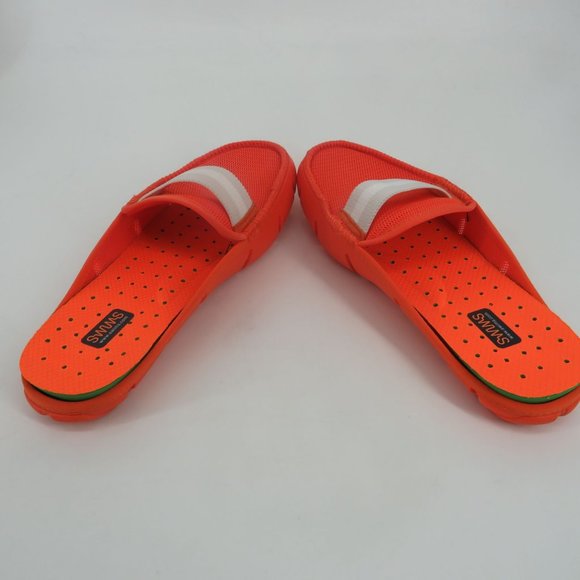 Swims Unisex Orange Lightweight Slip On Slides Loafer Men Size 7 New $148 - Picture 7 of 8